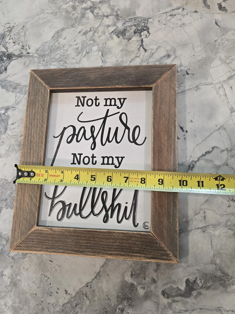 Framed Wall Quote Sign 